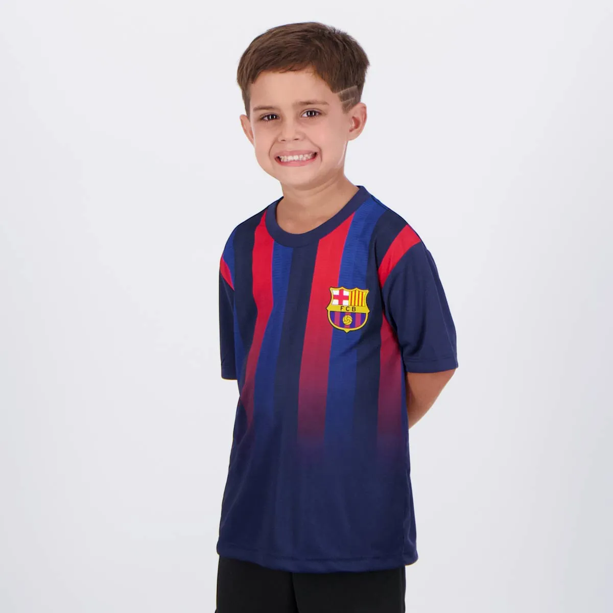 Camiseta Stamina Barcelona 100% Poliéster - Azul Marinho Camiseta Stamina Barcelona 100% Poliéster - Azul Marinho - Imagem 1